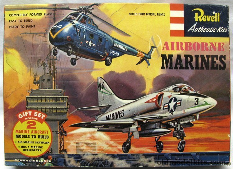 Revell 1/48 Airborne Marines Gift Set - A-4D Skyhawk and HRS-1 Helicopter, G271-195 plastic model kit